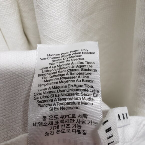 Pair of Pottery Barn White Cotton Woven Canvas Curtains 49.5"x77" Classic - Picture 4 of 5